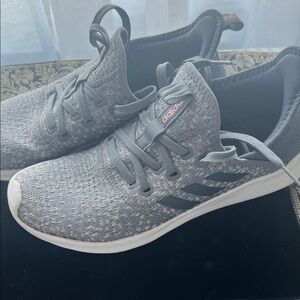 Adidas Knit Gray Running Shoes